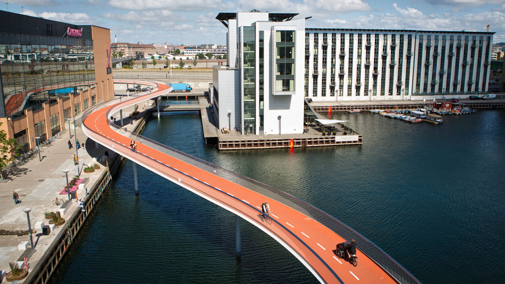 Cykelslangen, autoroute cyclable à Copenhague (Image : www.visitcopenhagen.com)